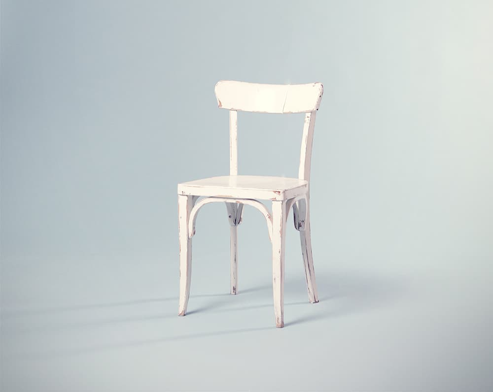 Gray upholstered chair